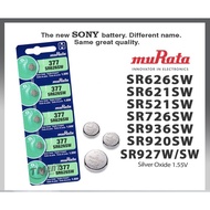 (SONY) muRata SR626SW SR621SW SR726SW SR521SW SR920SW SR936SW SR927 1.55V Silver Oxide Battery Watch