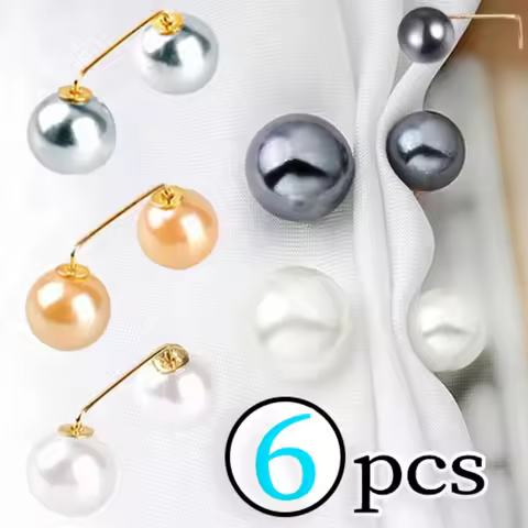 Women Pearl Brooch Buckle Metal Pins Female Clothing Decorative Brooches Girls Elegant Imitation Pea