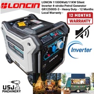 LONCIN 11000Watt/11KW Silent Inverter 4-stroke Petrol Generator GR12500IS-3 - Heavy Duty - 12 Months