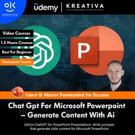 Video Course - Chat Gpt For Microsoft Powerpoint – Generate Content With Ai | Learn powerpoint Cours