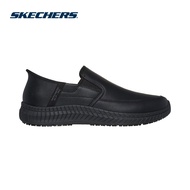 Skechers Men Slip-ins Work Russom Work Shoes - 200249-BLK Air-Cooled Memory Foam