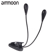 [ammoon]Clip-on 2 Dual Arms 4 LED Flexible Book Music Stand Light Lamp