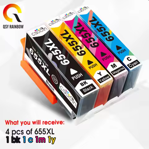 QSYRAINBOW 655XL Ink Cartridge For HP655 HP 655 XL Compatible Deskjet 4615 3520 3525 4620 4625 5525 