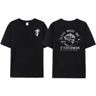 Jesus Made Me a Fishermen svg Fathers Day svg, fisher of men svg, christian shirt for men, cross fis