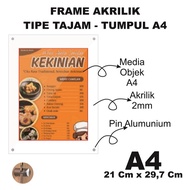 A4 Acrylic Frame Wall Poster Frame/ Acrylic Menu Display/
