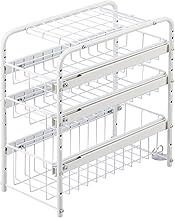 Shimomura 40454 Under the Sink Kitchen Rack, 7.9 inches (20 cm), Made in Japan, Slim, 3 Tiers, Drawe