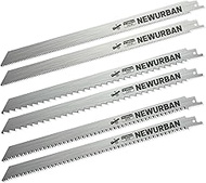 NEWURBAN 6 Pack Stainless Steel Reciprocating Saw Blades for Frozen Meat Bone Food Cutting 12 in (30