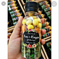 Doorgift botol 150ml + sticker TQ (100pcs) termasuk isian kacang 3 layer