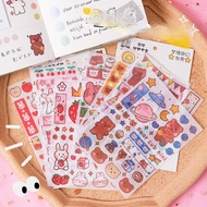 4pcs/bag Hand Account Sticker Package Diy Hand Account Tool Material Cartoon Creative Stickers and Paper Cute Decorative