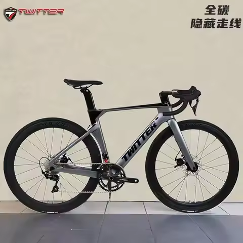 TWITTER R5pro RS-22/24Speed Racing Carbon Fiber Road Bike with Hydraulic Disc Brakes in Sizes 43.5/4