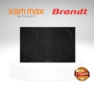 BRANDT 80CM 4 ZONE INDUCTION HOB WITH INTEGRATED HOOD