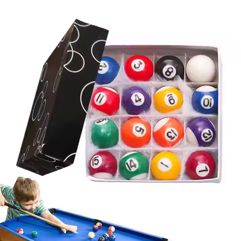 16pcs New Children Billiards Table Balls Set 32MM/38MM Billard Resin Small Pool Cue Balls for Tablet