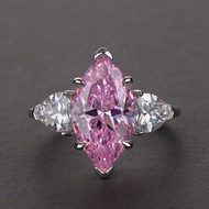 Luxury 6Ct S925 Silver Marquis Cut 8*14mm High Carbon Diamond ring White G Top Quality Fine Jewelry