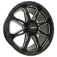 MKW 18 inch 8.5JJ 5X114.3 ET30 CAR SPORT RIMS CHEAP WHEELS BLACK MACHINE FACE BLACK MILLING 8041-7