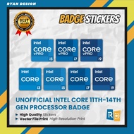Intel Core i3 i5 i7 i9 Gen 11 12 13 14 Laptop Badge Sticker
