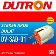 Dutron Steker Arde Bulat/Oval - Kepala Colokan Kabel Listrik (PerDus