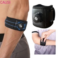 CAUSI Tennis Elbow Brace, Built-in Silicone Pad Knob Adjustable Badminton Elbow Support Brace, Thick