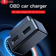 YONGWANG66ZX OBD Adapter Charging, OBD USB Type-C OBD Car Charger, Power Adapter Fast Charging Dual 