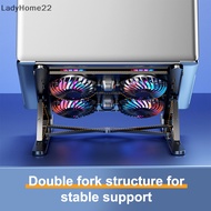 LAD  Silent Adjustable Laptop Cooler Stand Foldable Laptop Cooling Support Notebook Stand For 17.3 Inch With 2/4 Cooling Fans n