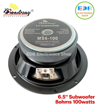 Broadway 6.5" Subwoofer Speaker 8ohms 100/200watts MS6-100 / MS6-200