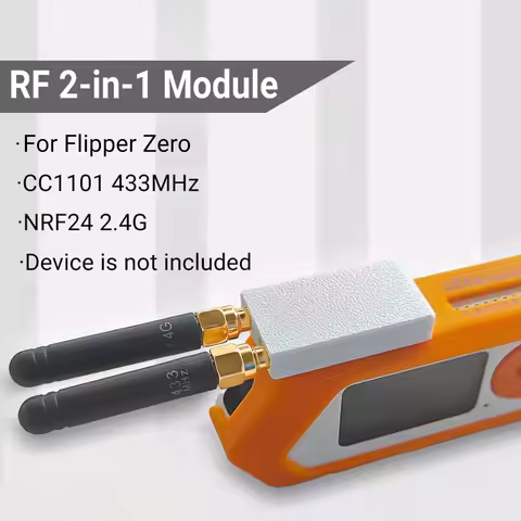 Flipper Zero 2-in-1 RF Devboard, Ultra-Compact NRF24 + CC1101 Wireless Module, 2.4GHz & 433MHz, High