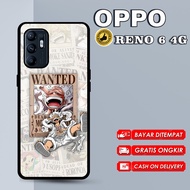 [SH92] Glossy Case | OPPO RENO 6 4G | Modern Case | XINGSHOP | HD Glitter Case with ONEPIECE Motif