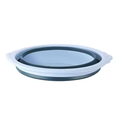 Multipurpose Foldable Washbasin PP TPE Material Collapsible Basin Blue Wash Basin Dormitory