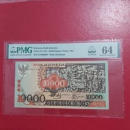 uang kuno 10000 barong pmg 64