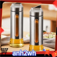 【A-NH】Auto Flip Olive Oil Dispenser Stainless Steel Olive Oil Cruet Dispenser Oil Drip Free BBQ, Salad,Kitchen Baking,Roasting