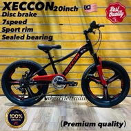 XECCON MOUNTAIN BIKE  7speed 20inch/Basikal budak 7-9tahun/MTB/Basikal gear disc brake/Sport rim bas