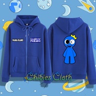 Rainbow Friend Roblox Blue Boys Zipper Jacket - Rainbow Friends Roblox Sweater