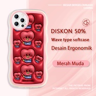 Jasouwe Apple iPhone 15 Plus Mini Pro Max Casing Handphone BTS Kim TaeHyung BT21 TATA 3D colorful wa