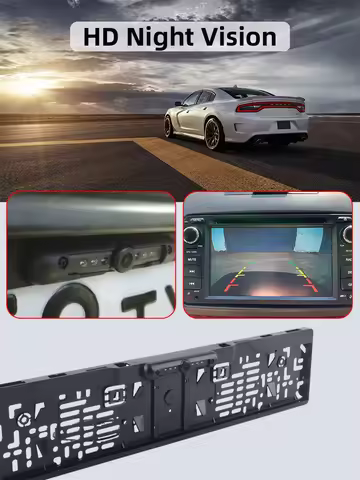 Camera Rear View Wired New EU Front Rear View License Frame Camera With Night Vision Infrared Camera