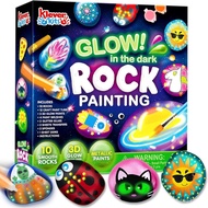 RockPaintingKit-GlowinTheDarkRockKit,ArtsandCraftsforKidsAges6-12,ArtSuppliesToy,KidsCraftPainits,Ar