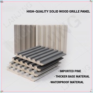 Solid Wood Grid Fence TV Background Wall Protection Wall Board Decorative Board Fine Grid Fence Smal