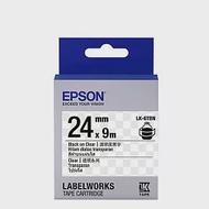 EPSON 原廠標籤帶 透明系列 LK-6TBN 24mm 透明底黑字