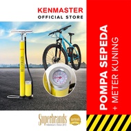 Kenmaster Pompa Sepeda + Meter Kuning - PMPA030