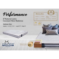 Performance Fibre Star Anti-Static 8" Natural Coconut Fibre Mattress with LATEX top 单人双人椰丝乳胶床褥床垫 kelapa sabut+getah tila