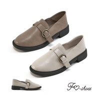 FM SHOES Retro Soft Leather Back Loafers