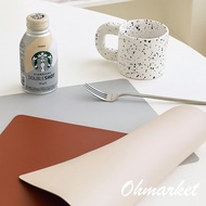 [Life Market] Nordic Two-Color Heat Insulation Placemat Hotel Waterproof Leather Mat Place