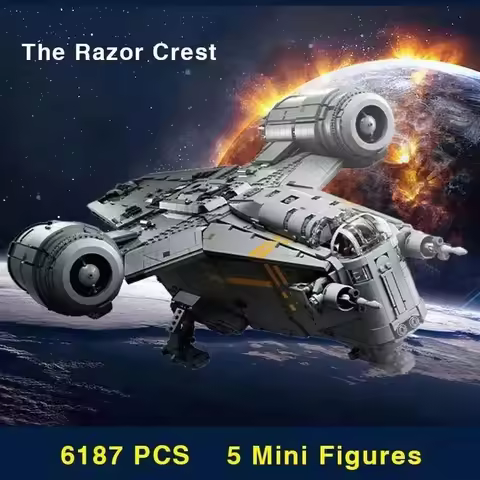 6187 PCS Large The Razor Crest Building Blocks Bricks Kids Christmas Birthday Gifts Toys 75331 60088