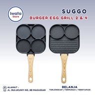 SUGGO BURGER EGG GRILL FRYING PAN 2 & 4 HOLE