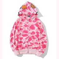 BAPE เสื้อฮู้ดลายพรางฉลาม เสื้อฮู้ดดี้แฟชั่นญี่ปุ่น คลาสสิค ฮู้ดพิมพ์ลายแขนยาว ผ้าฝ้ายคุณภาพสูง คุณภ