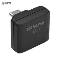 BOYA BY-OA1 Mini Audio Adapter with 3.5mm TRS Microphone Port Type-C Charging Port Replacement for DJI OSMO Action Vlog Studio