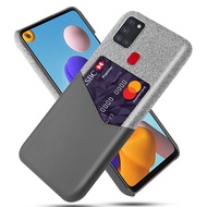 Casing Samsung Galaxy J6 Prime J4 A750 A5 A6 A7 A8 Plus J8 2018 Retro Cloth Leather Back Card Phone Cover Hard Case
