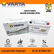 [ Installation Provided ] DIN70L DIN70 EFB LN3 Varta Silver EFB Dynamic MF Car Battery Bateri Kereta