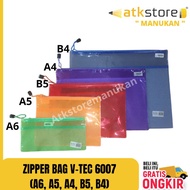 Zipper Bag V-Tec 6007 (A5 A4 A6 B4 B5) / makeup Pouch / pencil case / multipurpose container