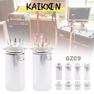 KAIKXIN 1Pcs Vacuum Tube Socket, PCB Mount DIY Valve Base, Durable 9Pin B9A with Aluminum Shield Tin