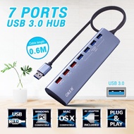7-Port USB Hub + OKER Adapter Model H-725 (́`) Connect Both 3.0 And Fast charging.