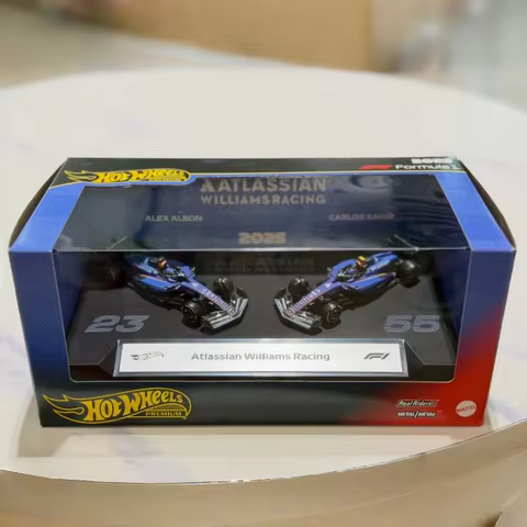 Hot Wheels Premium Gold Label JMM89 F1 Two-Pack Diecast Car Model, Red Bull Williams Kick Sauber For